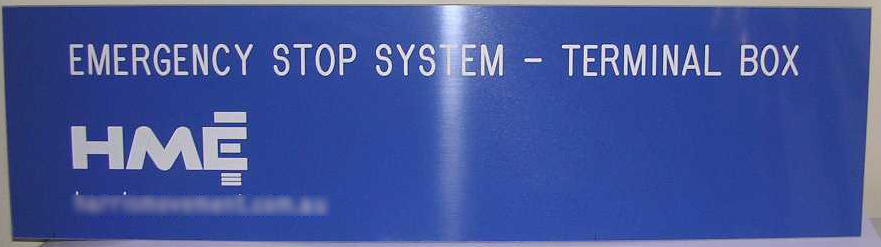 Emergency Stop Label