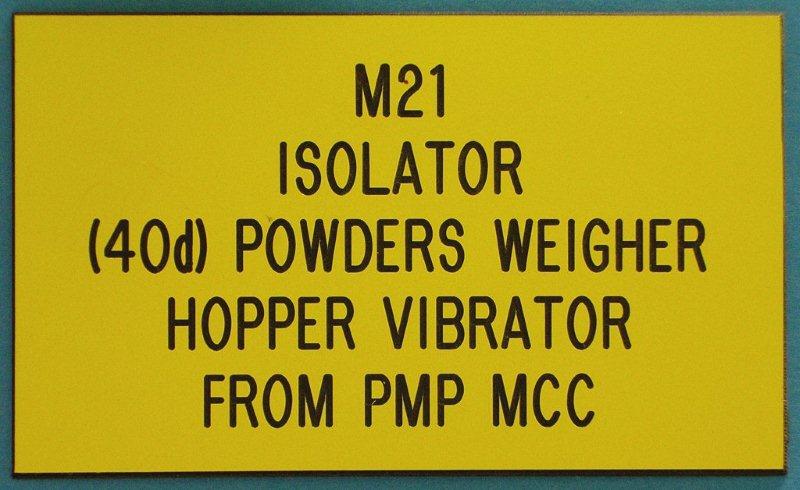 Isolator Label